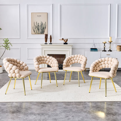 Puffy Bubble, Ball Chain Chairs For Dining Room (Set of 2)