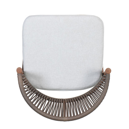 Outdoor 26" Counter Height Metal Frame Counter Stools With Scallop Shaped Backrest & Water Resistant Cushions
