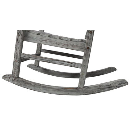 Oversized Porch Rocker Chair With Wide Seat And Tall Backrest