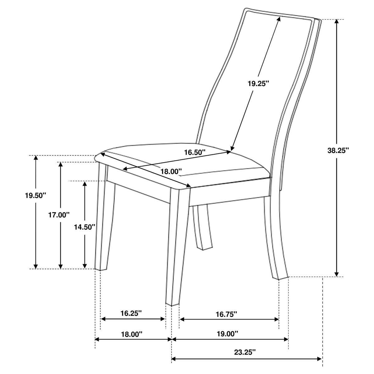 Dining Chair (Set of 2) - Espresso Brown