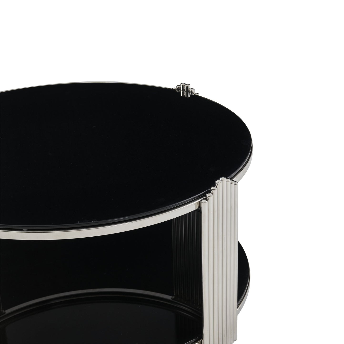 Round Table With Double Layer Storage