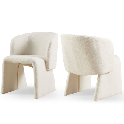 Modern Accent Chair Brown Single Sofa Chair, Upholstered Side Chair Teddy Comfy Chair For Dining Room / Bedroom / Living Room / Reception