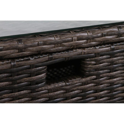 Modern Patio Rattan Sectional Set With Cushions