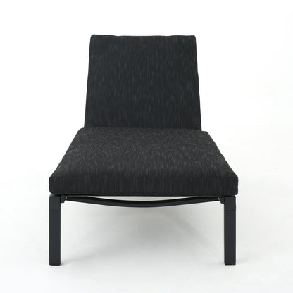 Modern Chaise Lounge With Wate Resistant Fabric Cushions