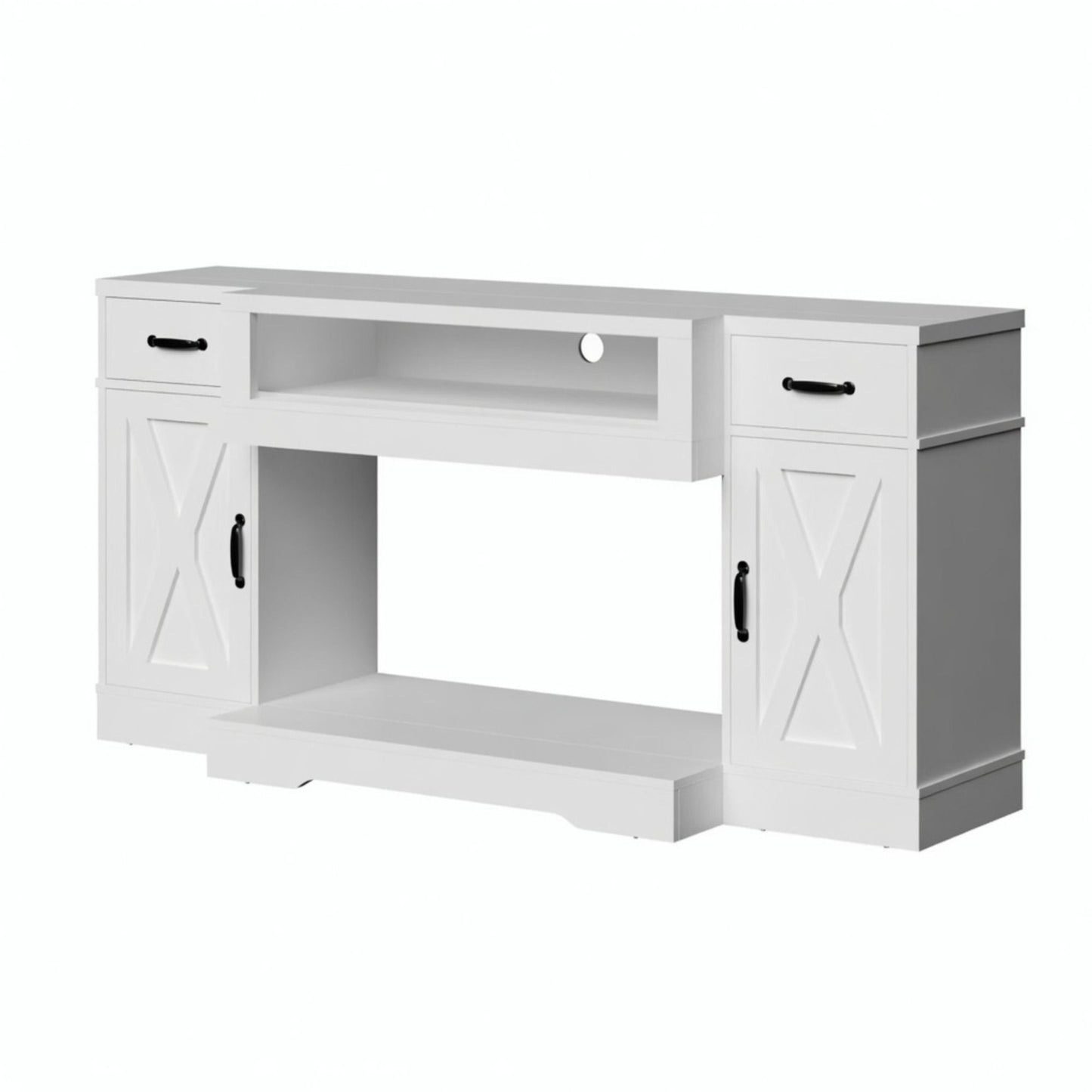TV Stand With Adjustable Shelves & Double Doors