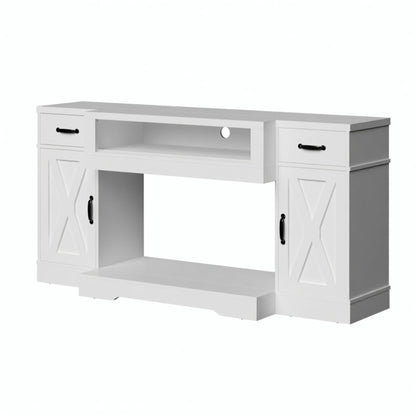TV Stand With Adjustable Shelves & Double Doors