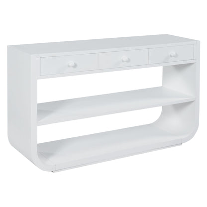 Console Table With 3 Soft Close Drawers & 2 Open Shelves
