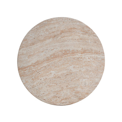Outdoor / Indoor Travertine Side Table Lightweight