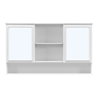 Wall Mounted Bathroom Medicine Cabinet With Double Mirrored Doors