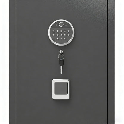 Rifle Safe, Biometric & Keypad Lock, Adjustable Gun Racks With Built In Alarm System