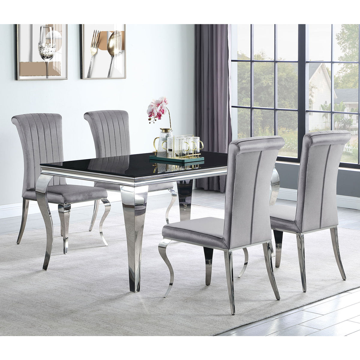 Elegant Upholstered Side Chairs (Set of 4)