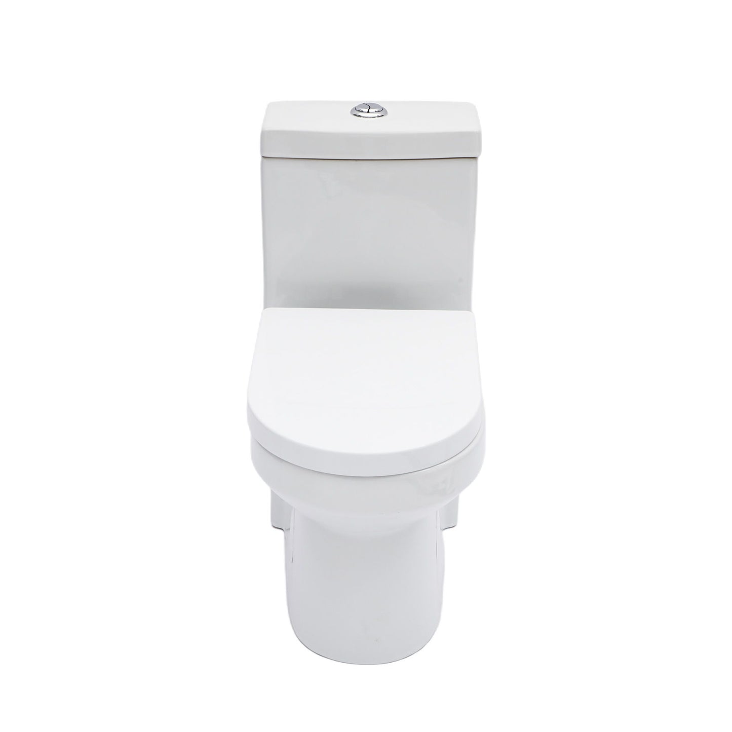 1 Piece Toilet For Bathroom, Dual Flush 1.1 / 1.6 Gpf, Soft Closing Seat - White