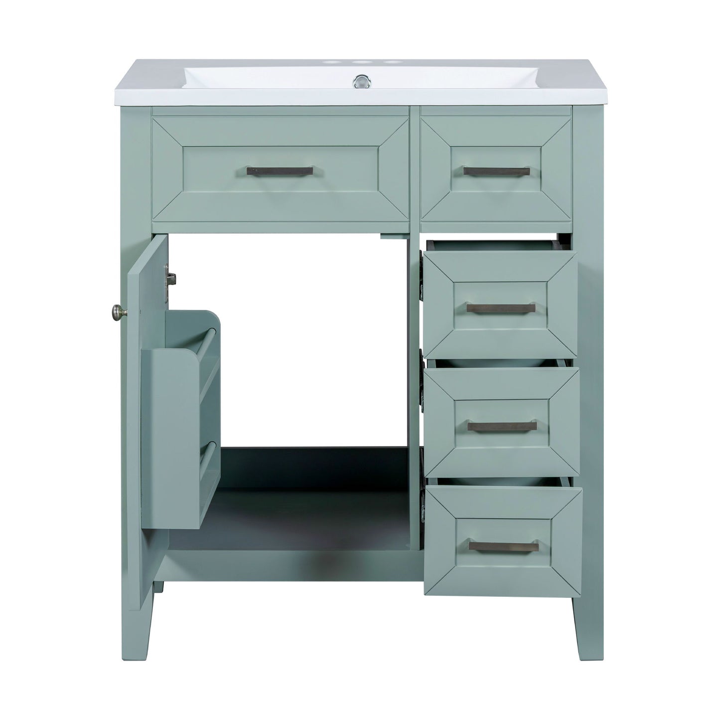 Modern Bathroom Vanity With Sink Combo, 3 Drawers