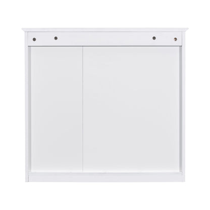 Bathroom Vanity With Medicine Cabinet, Royal Mirror Cabinet, Modern Bathroom Storage Cabinet With 2 Soft Closing Doors And 4 Drawers