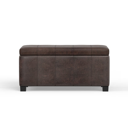 Dover - Storage Ottoman Bench - Distressed Brown