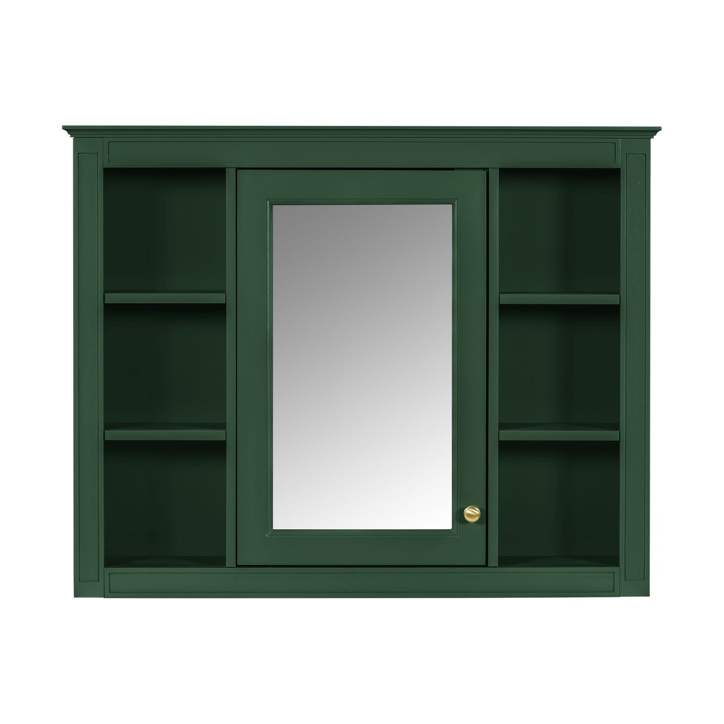 Bathroom Vanity With Mirror Cabinet, Single Sink With 2 Soft Closing Doors And 4 Drawers