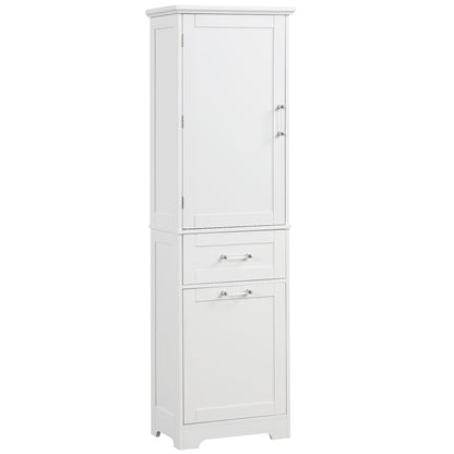 Tall Freestanding Bathroom Storage Cabinet With Adjustable Shelf And 2 Drawers