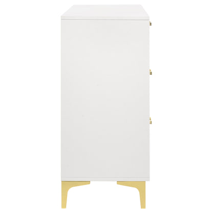 Karena - Rectangular 6 Drawer Dresser - White