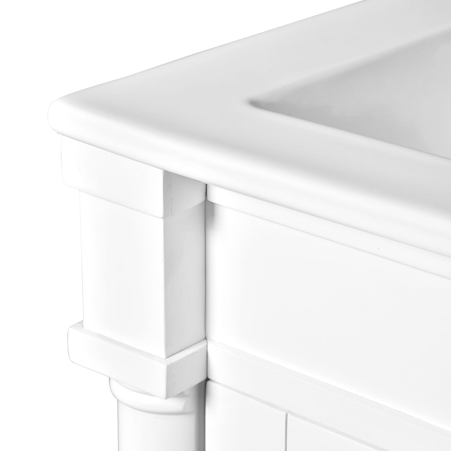 Bathroom Vanity With Sink, Storage Cabinet With Door, Drop In Sink, Compact Freestanding Design