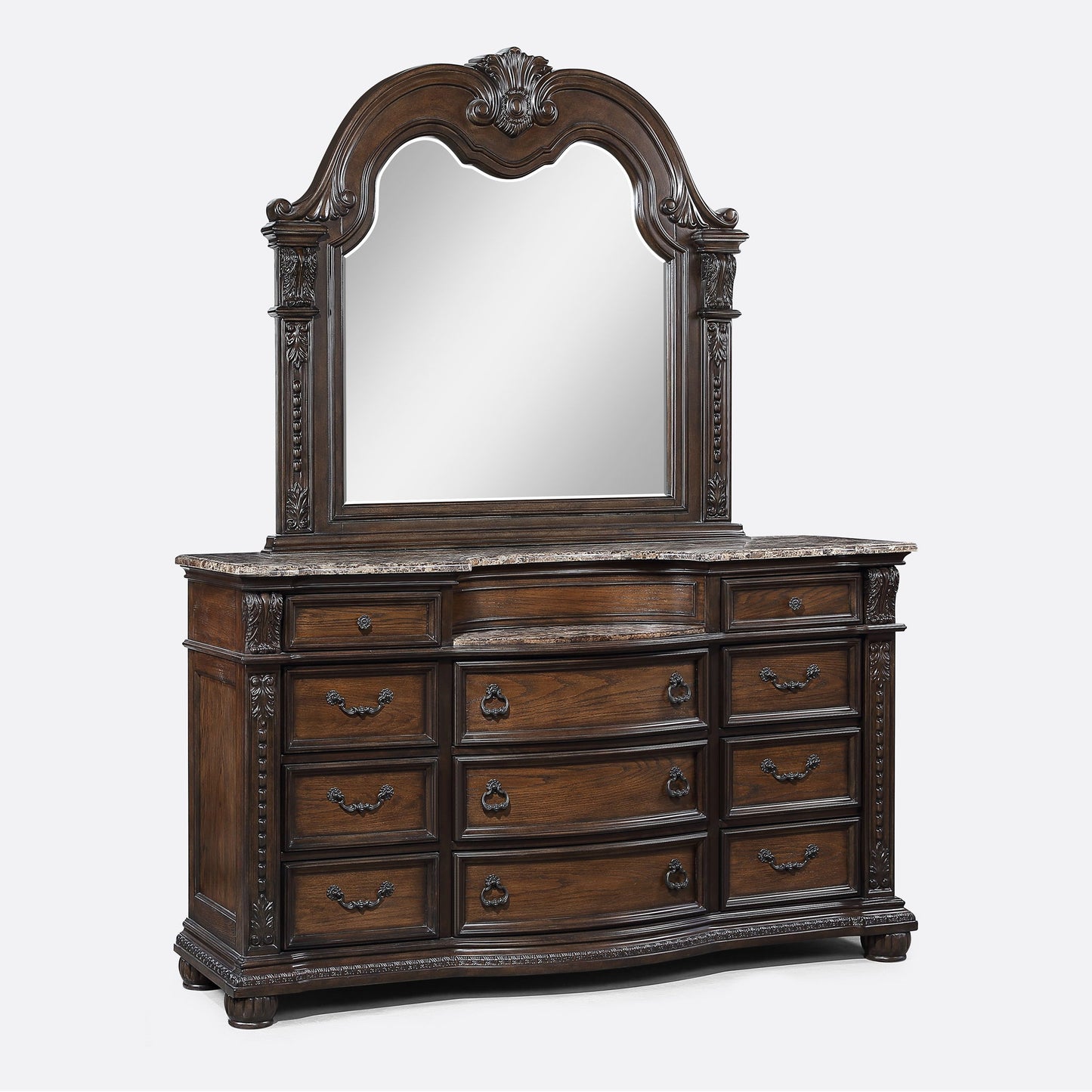 11 Drawer Dresser - Brown / Coffee