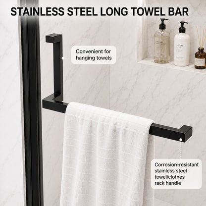 Semi-Frameless Pivot Shower Door With Adjustable Width, Reversible Installation