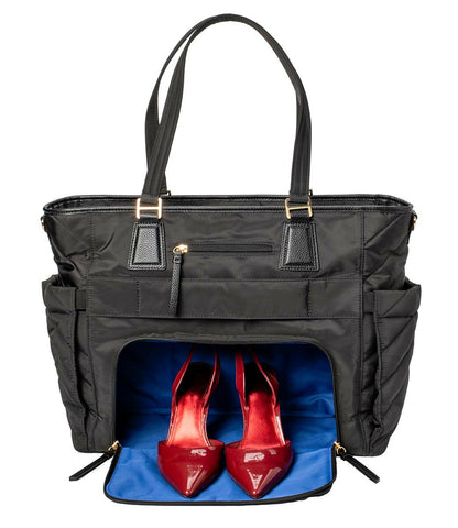 MinkeeBlue Puffer Ella Tote with Lunch & Shoe Bag