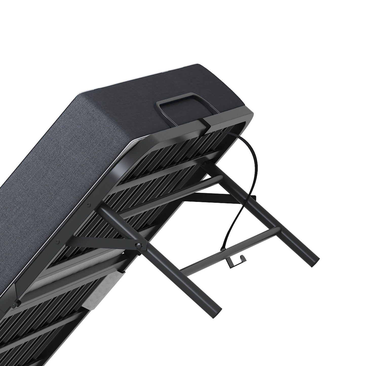 Twin Extra Long Folding Bed For Tall People, Heavy-Duty Rollaway Guest With Memory Foam Mattress - Black