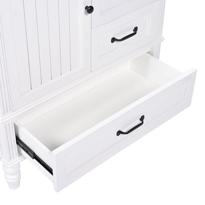 30" Bathroom Vanity With Sink, 3 Drawers, Adjustable Feet