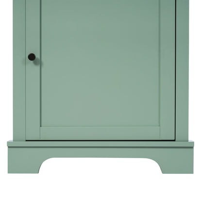 Tall Storage Cabinet With 3 Drawers And Adjustable Shelves For Bathroom
