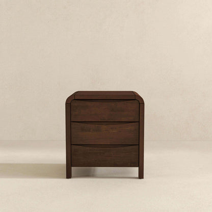 Lionel - Nightstand 3 Drawer Bed Side Table - Brown