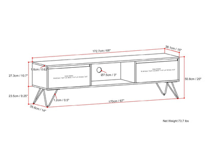 Hunter - Handcrafted TV Media Stand - Natural