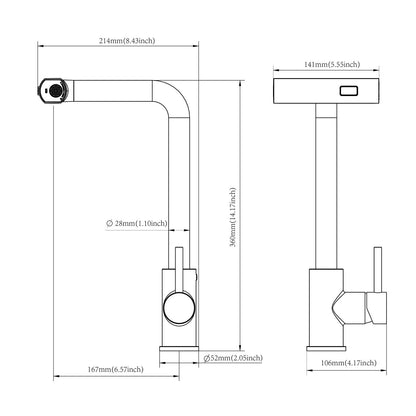 Drop In Kitchen Sink With Pull Down Faucet And Soap Dispenser