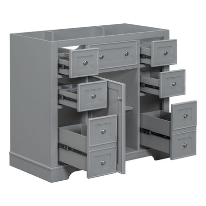 Modern Bathroom Vanity Base Only With 1 Cabinet And 6 Drawers
