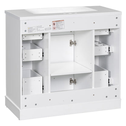Modern Bathroom Vanity With Sink Combo, 6 Drawers And 1 Cabinet