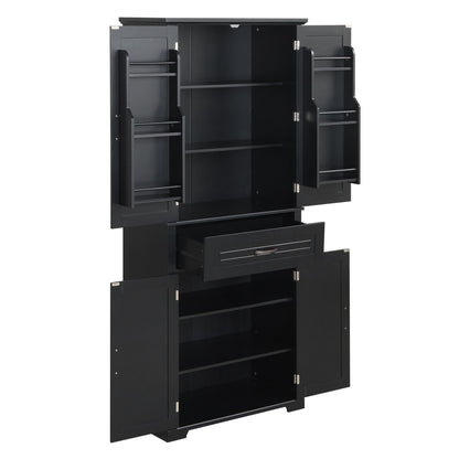 Bathroom Storage Cabinet With Doors And Drawer, Adjustable Shelf
