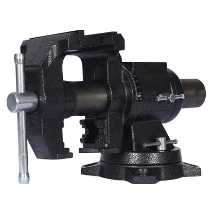 Heavy Duty 5" Multi Jaw Rotating Bench Vise With 360 Degree Swivel Base And Head