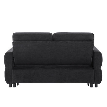 Convertible Sofa Bed Loveseat With Adjustable Backrest And USB Ports