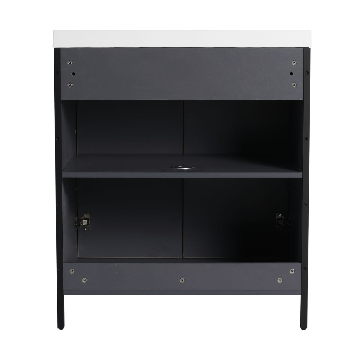 Contemporary Freestanding Bathroom Vanity With Adjustable Shelves