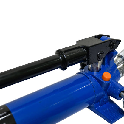 10 Ton Portable Hydraulic Equipment Kit For Metal Work - Black / Blue