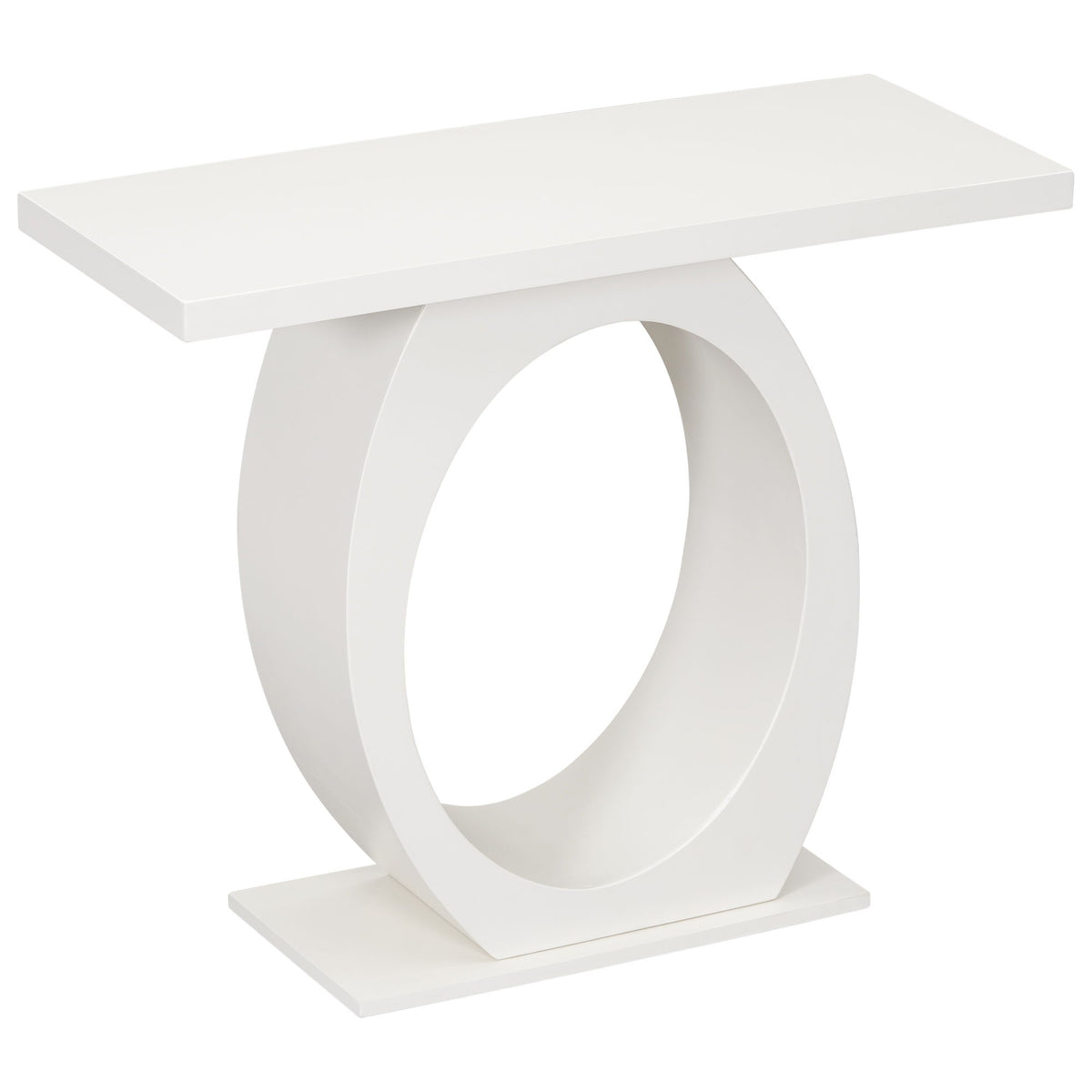 Console Table With Oval Base And Reinforced Bottom Plate