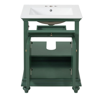 Modern Bathroom Vanity With Tip-Out Drawer And Soft-Close Hinges