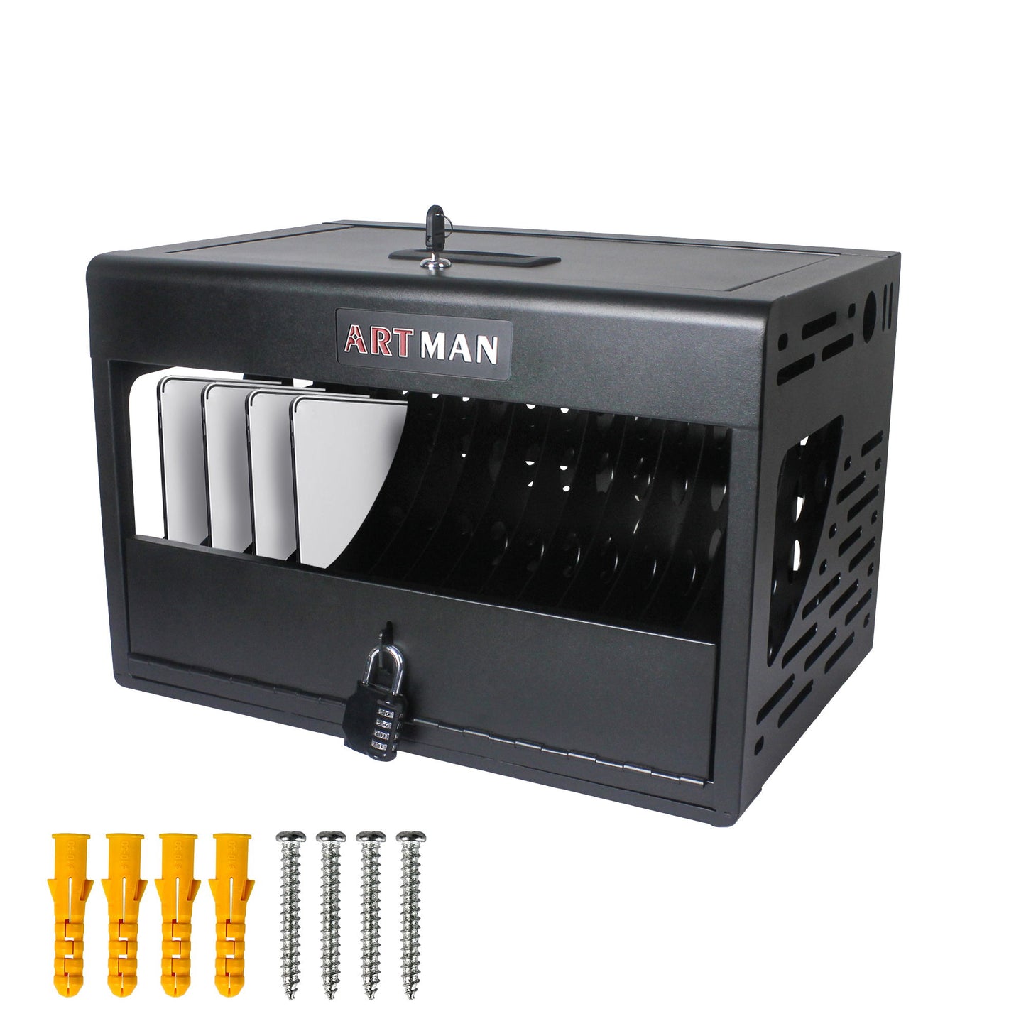 16 Bay Charging Cabinet For Laptop book, Locking Charging Station