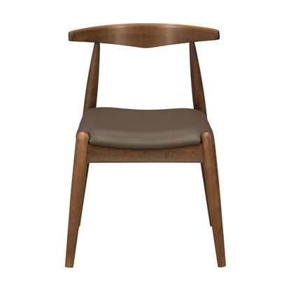 5 Piece Dining Set With 1 Table And 4 Upholstered Chairs - Brown / Walnut