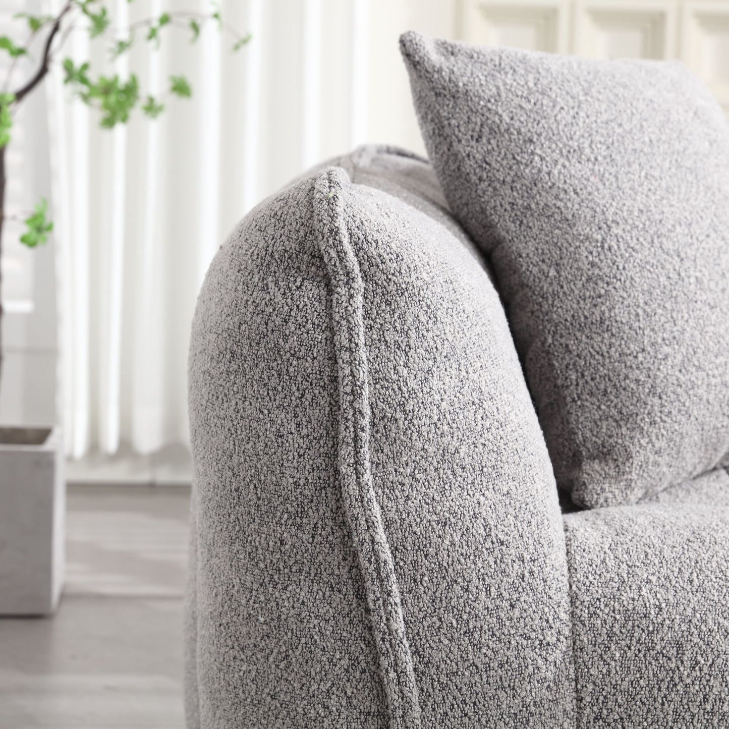 Cozy Beanbag Chair With High Resilience Foam Core For 2