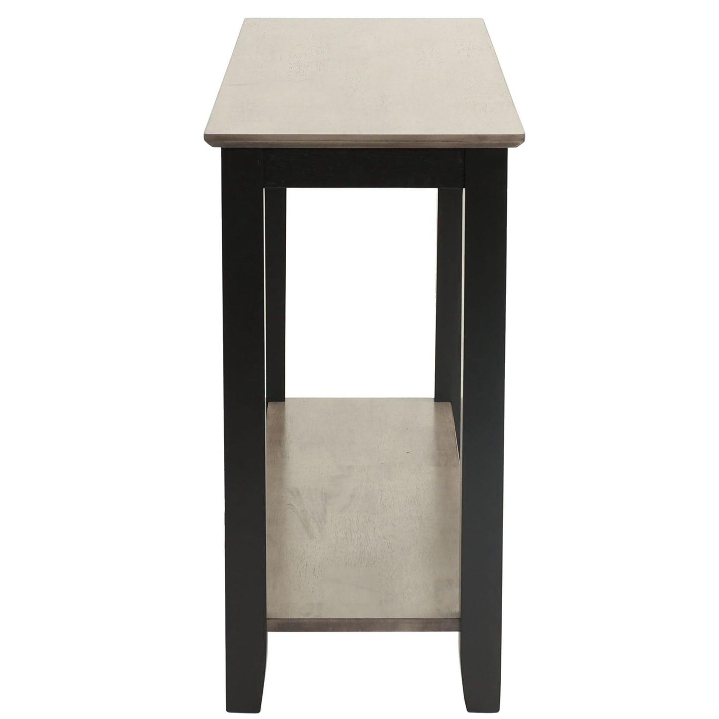 3 Piece Table Set With Open Shelf Storage, Includes Coffee, End & Console Table - Black / Black / Gray / Gray