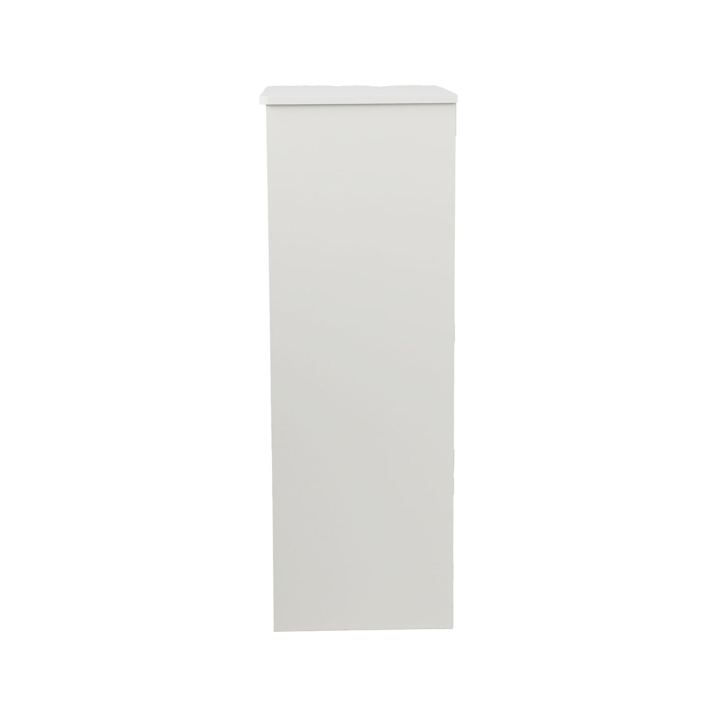 Louvered Door Bathroom Low Cabinet With Multi Layer Storage - White