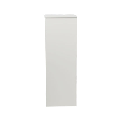 Louvered Door Bathroom Low Cabinet With Multi Layer Storage - White