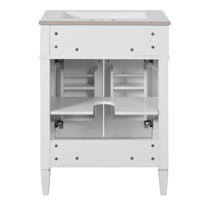 Bathroom Vanity With 2 Doors And Tip Out Drawer, Soft Closing Hinges
