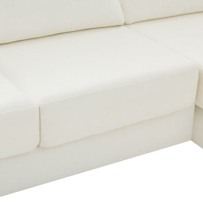 L-Shaped Modular Sofa With Double Layer Cushion