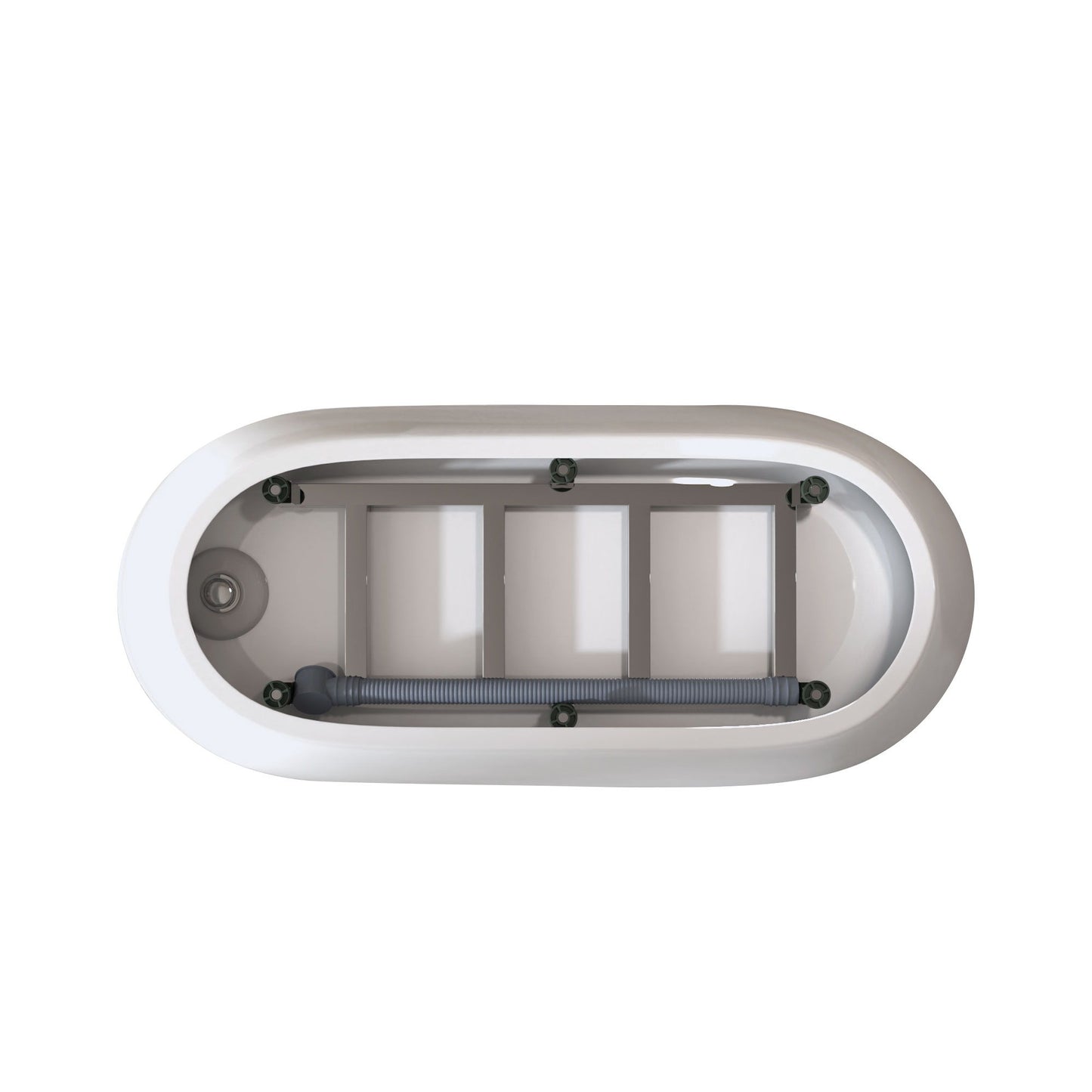 Special-Shaped Freestanding Slipper Bathtub, Overflow & Pop Up Drain